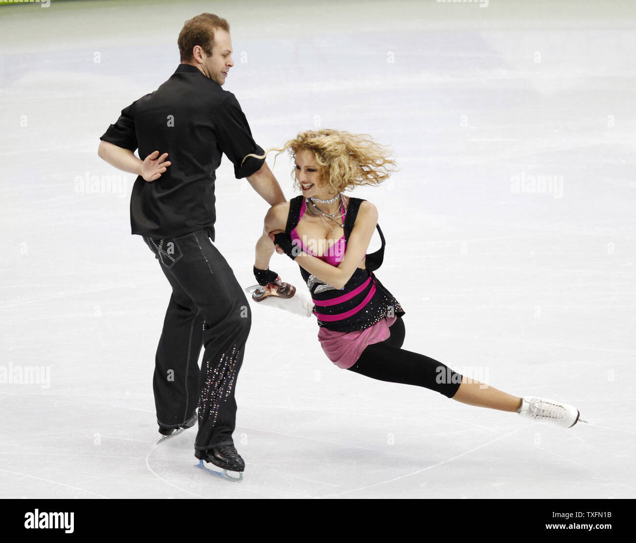 Nora Hoffmann and Maxim Zavozin of Hungary skate their free
