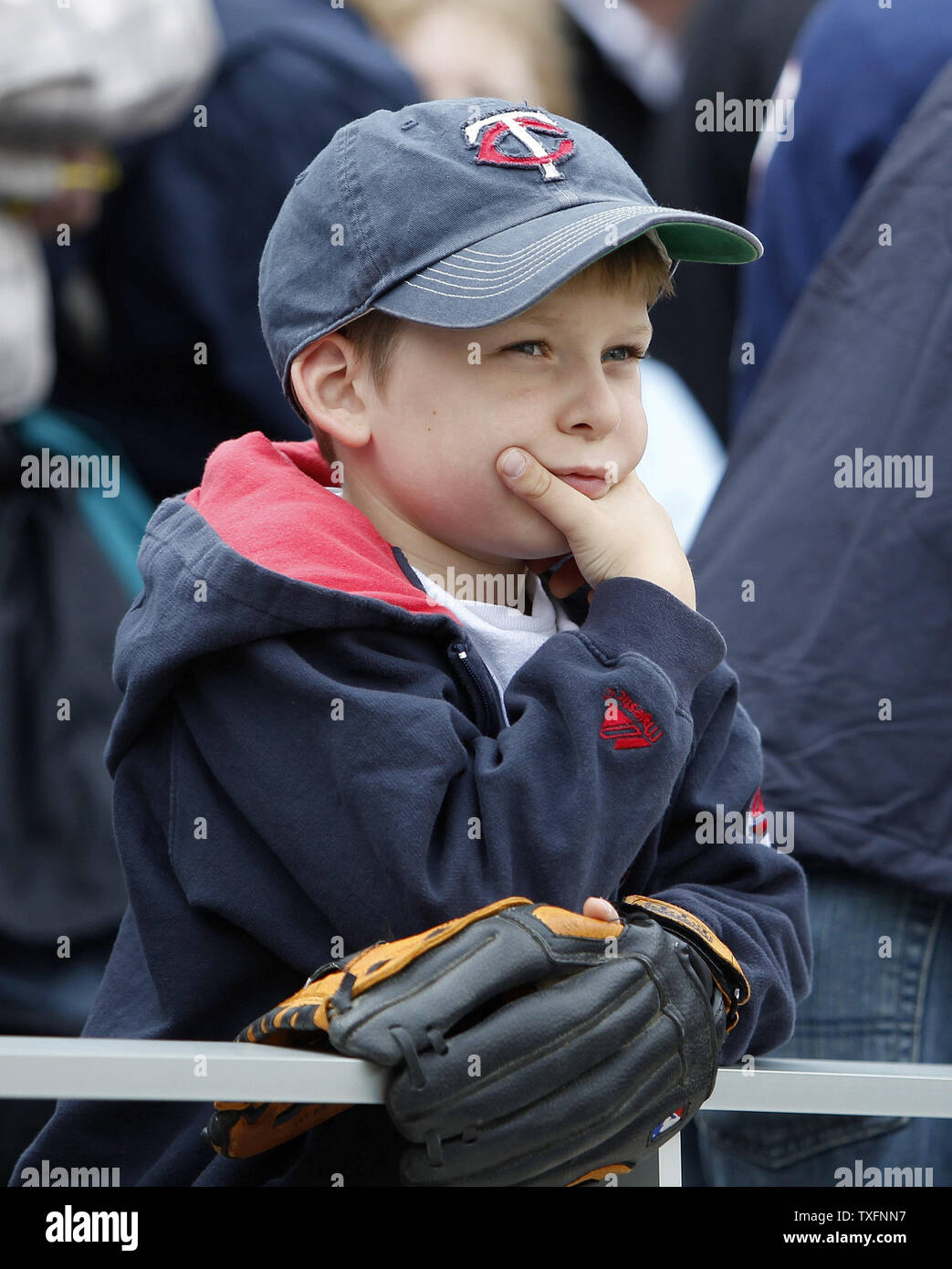 ANAHEIM, CA - JULY 16: A young fan wears his Angels rally monkey