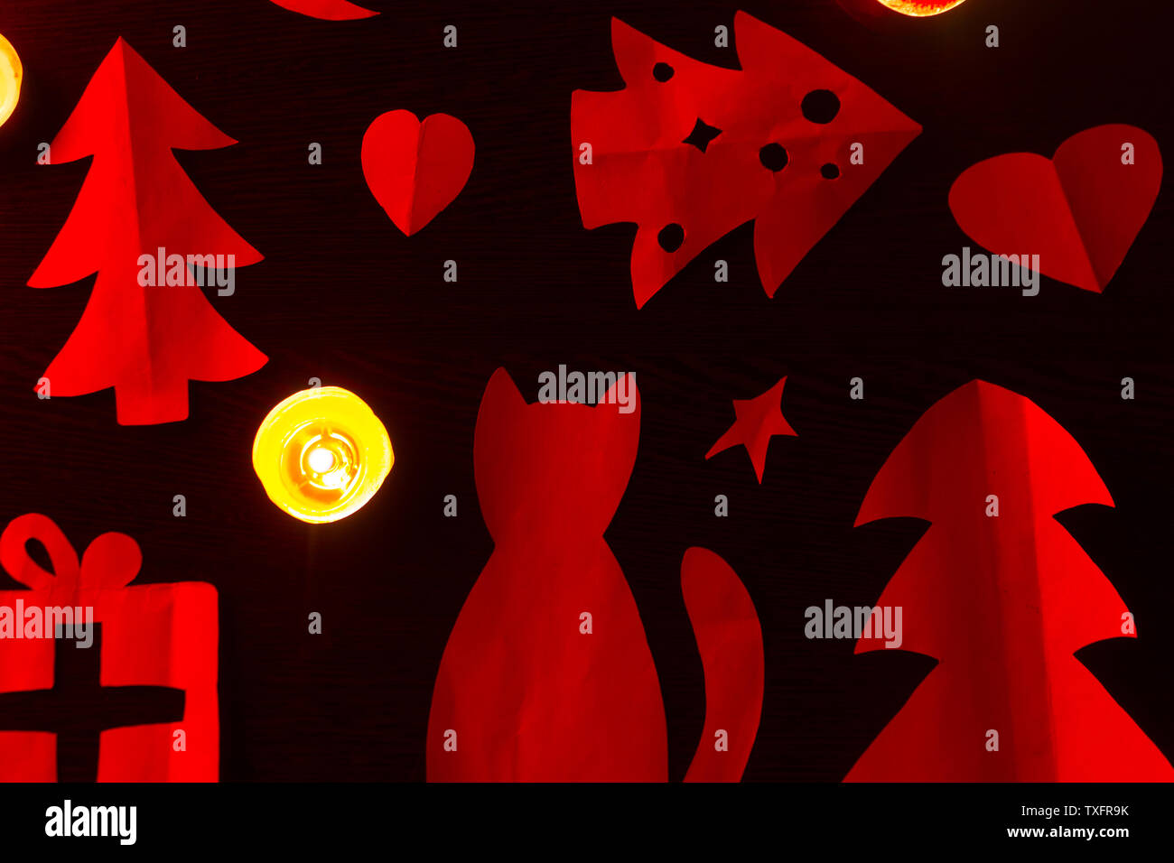 christmas stuff on a table. handmade Stock Photo - Alamy