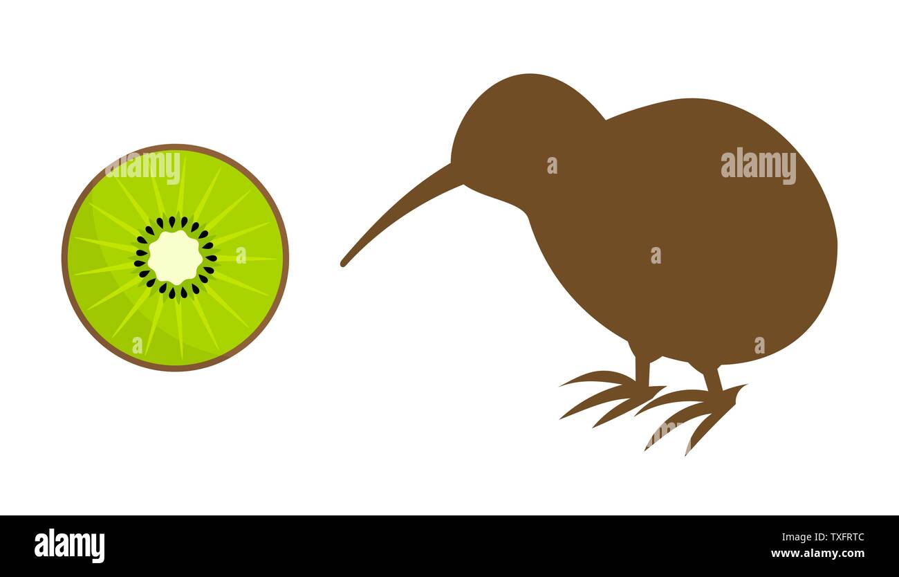 Kiwi bird new zealand fruit hi-res stock photography and images - Alamy
