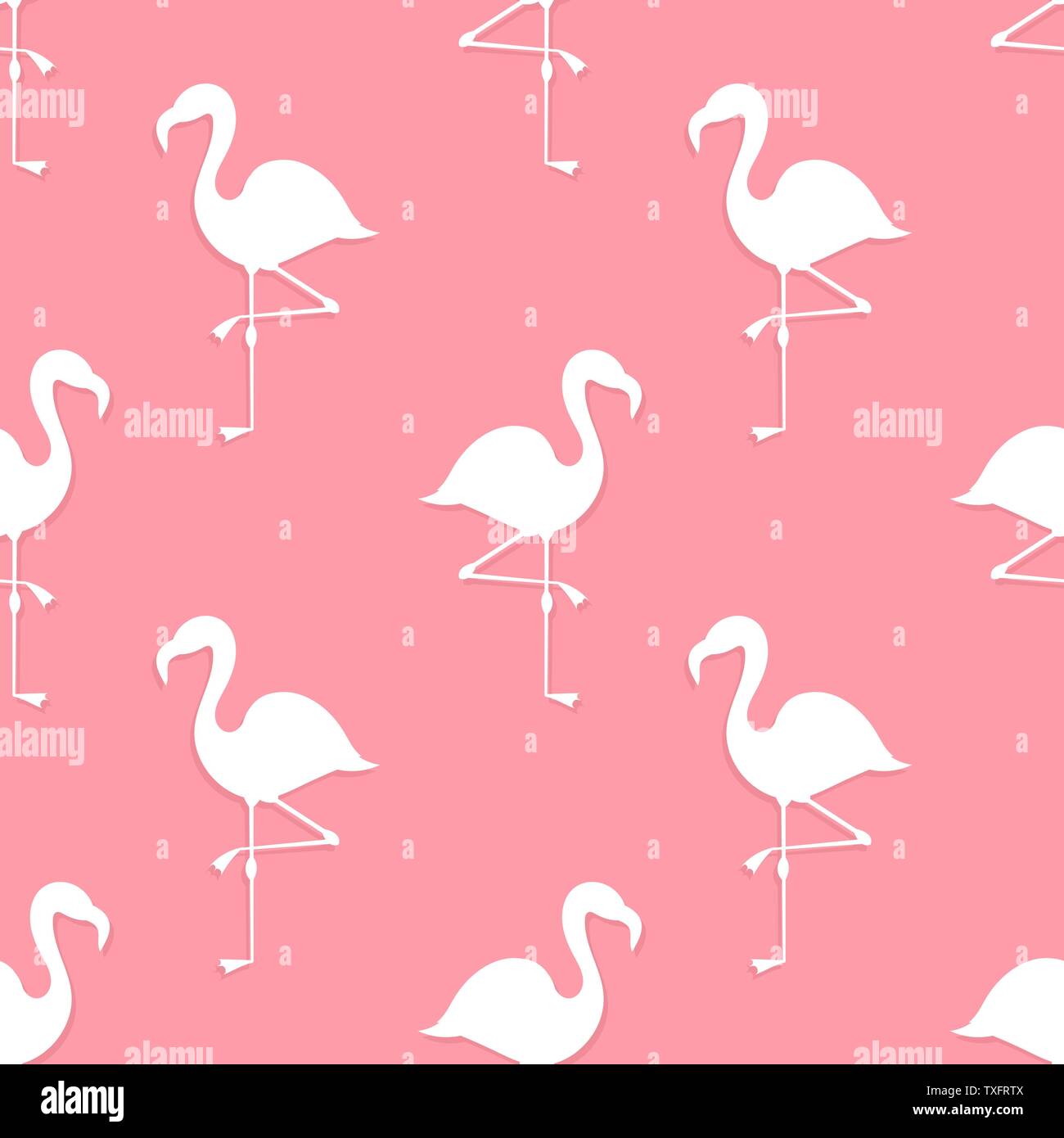 Pink flamingo seamless pattern. Vector illustration Stock Vector Image ...