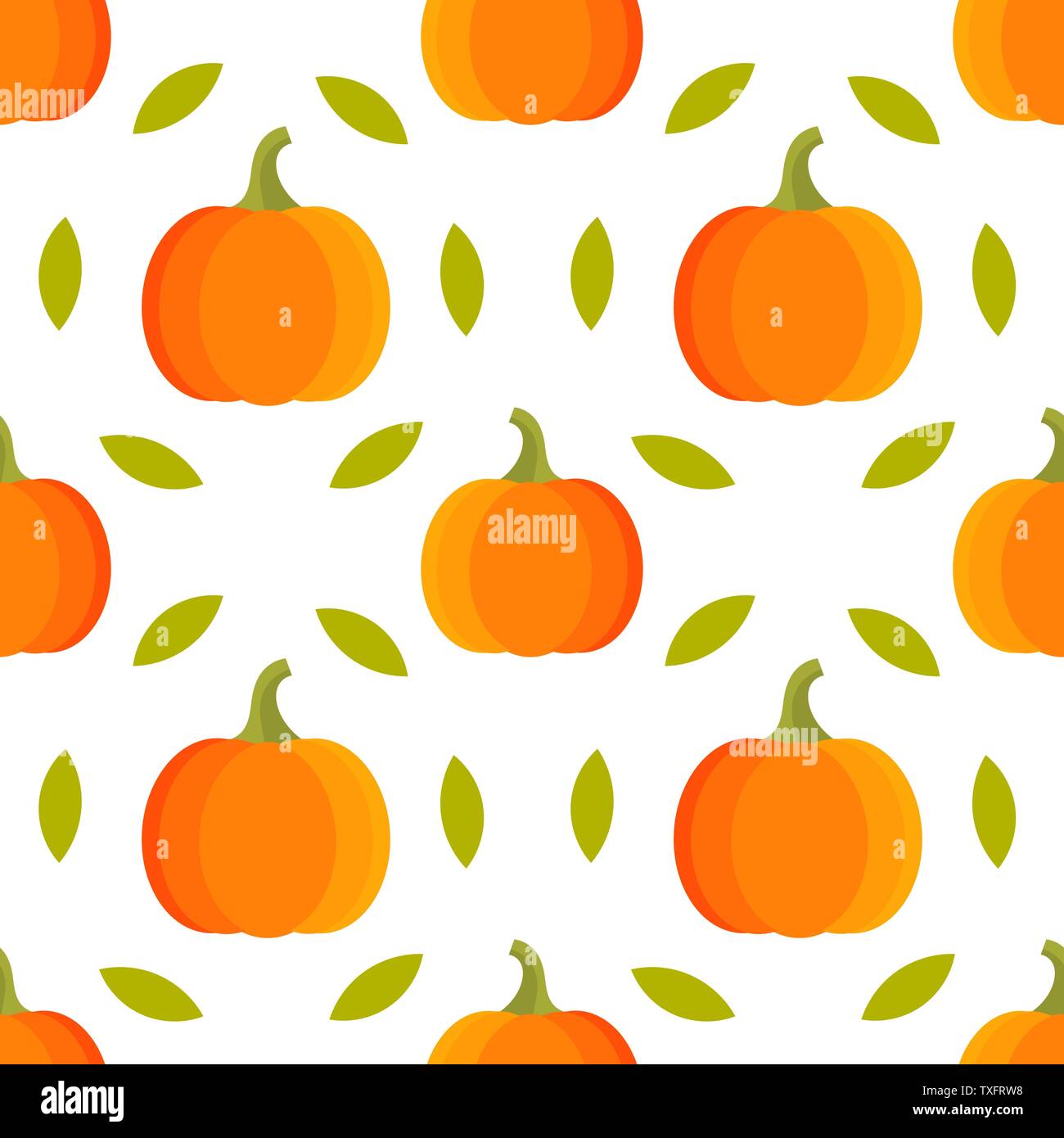 Autumn pumpkins seamless pattern. Vector illustration Stock Vector ...