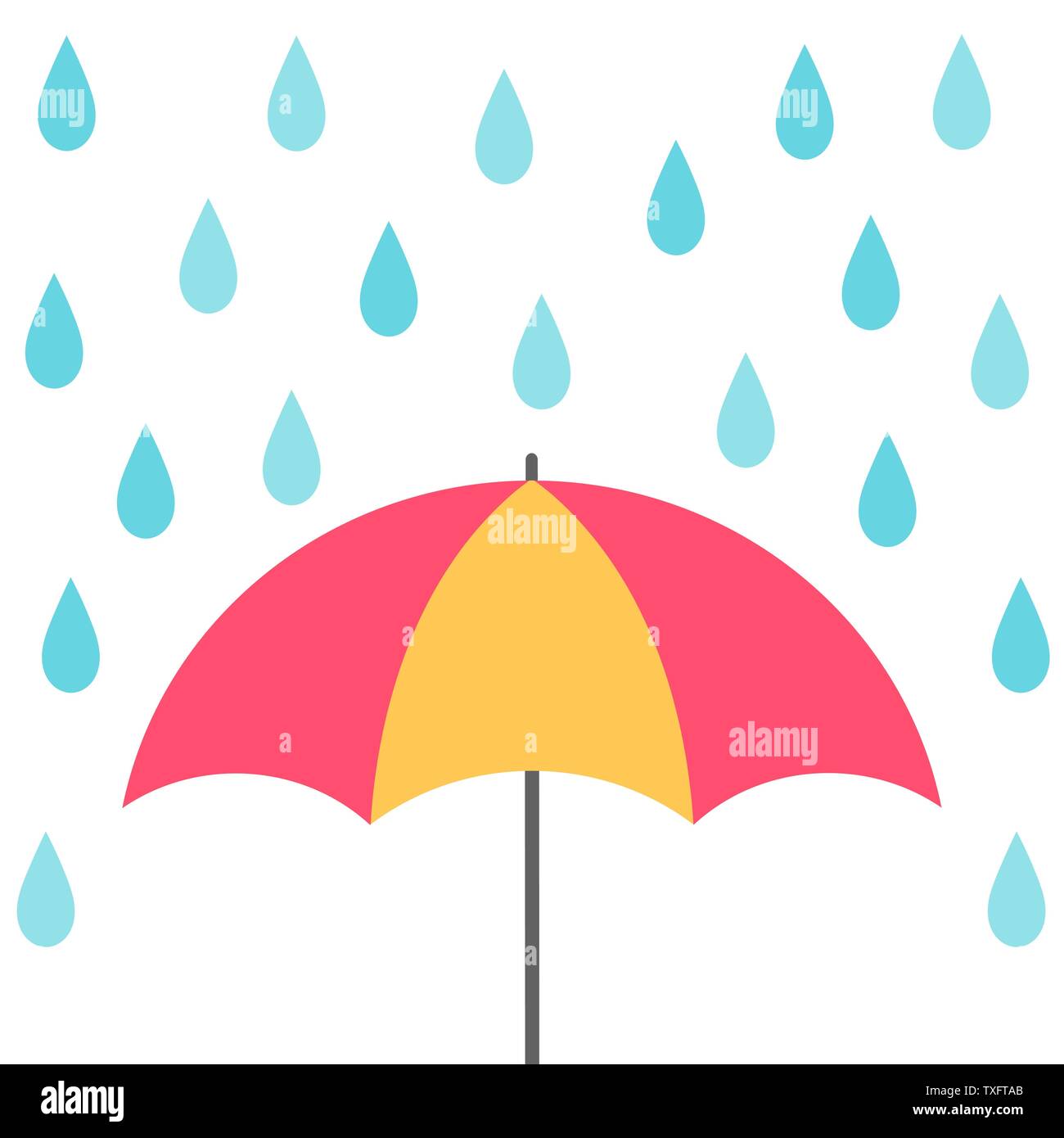 Rain drops falling on white Stock Vector Images - Alamy