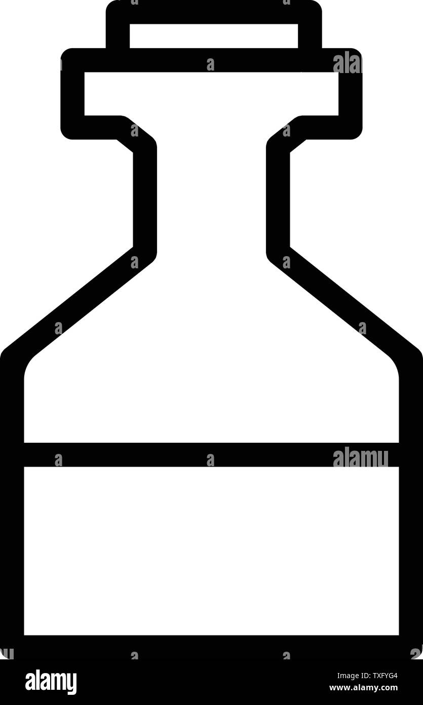 Icon Outline Bottle isolated on white background. Magic Potion in Flask ...