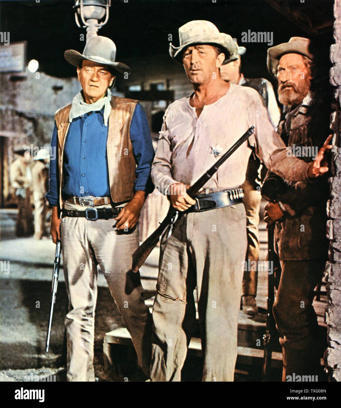 El Dorado  Year : 1966 USA Director : Howard Hawks John Wayne, Robert Mitchum, Arthur Hunnicutt Stock Photo