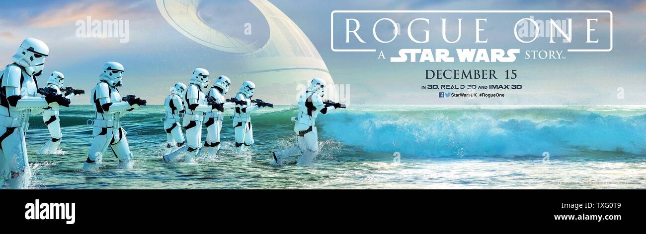 Rogue One: A Star Wars Story Year : 2016 USA Director : Gareth Edwards Poster (UK) Stock Photo