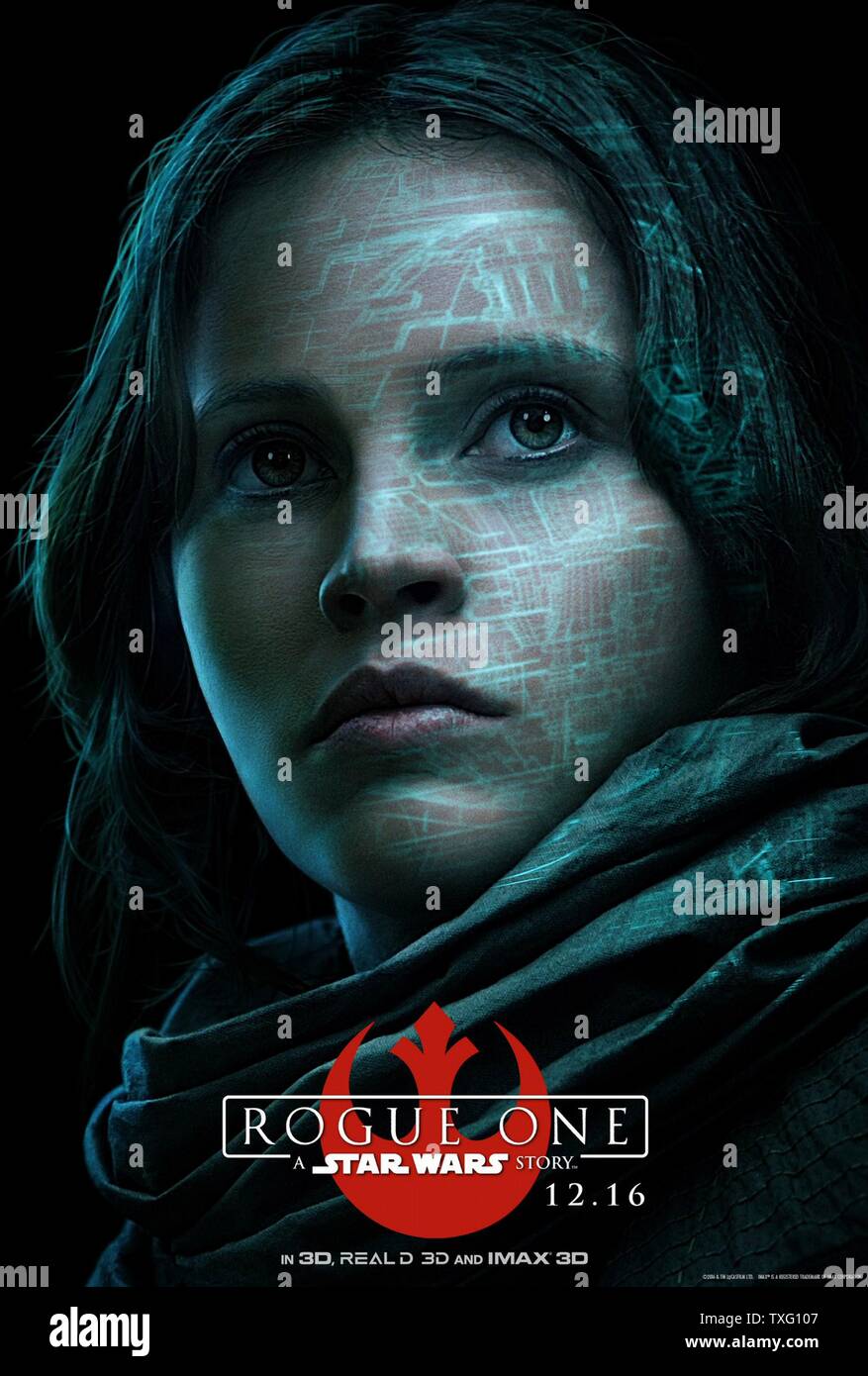 Rogue One: A Star Wars Story Year : 2016 USA Director : Gareth Edwards Felicity Jones Poster (USA) Stock Photo