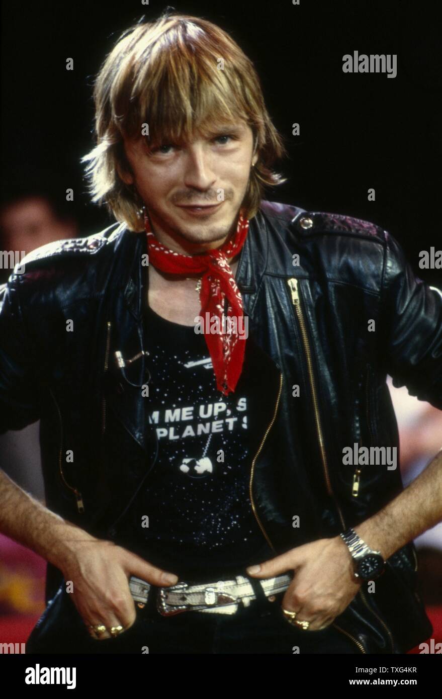 French singer Renaud in 1985 Stock Photo - Alamy
