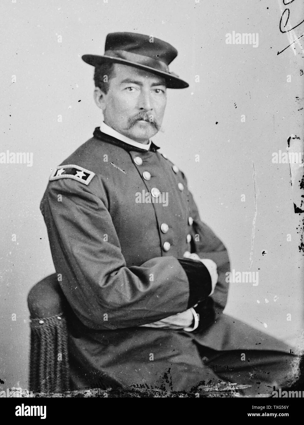 Philip Henry Sheridan, United States Army officer and a general in the Union (northern) army under Ulysses  S. Grant in American Civil War Stock Photo
