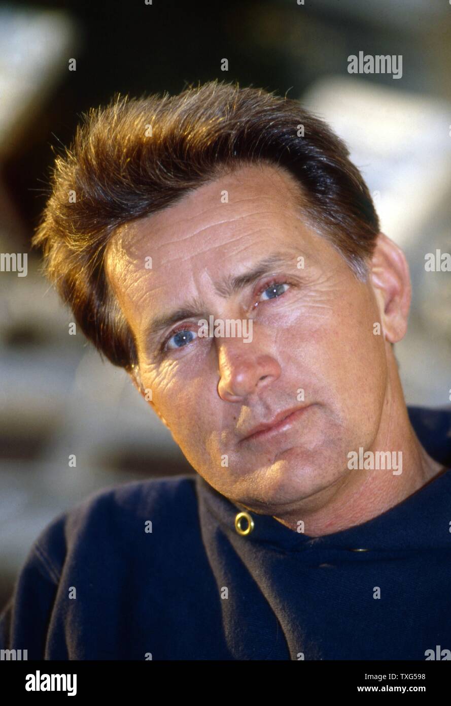 American actor Martin Sheen, at the Deauville American Film Festival in September 1990. Stock Photo