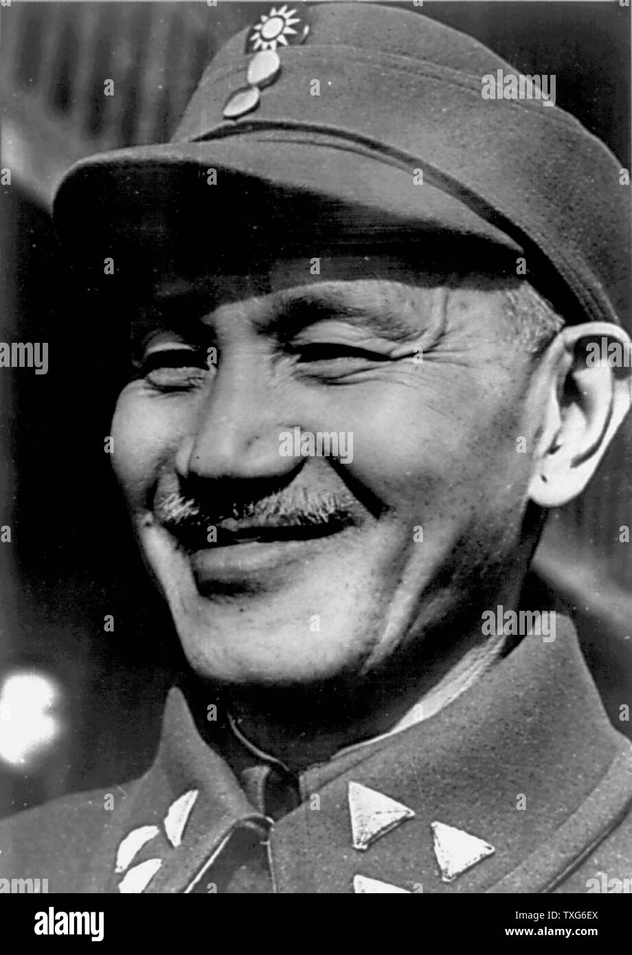 Chiang Kai-shek, Chinese political and military leader, he became head of the Koumintang in 1925 and President of the Republic of China (anti-Communist) in Taiwan from 1949 Stock Photo