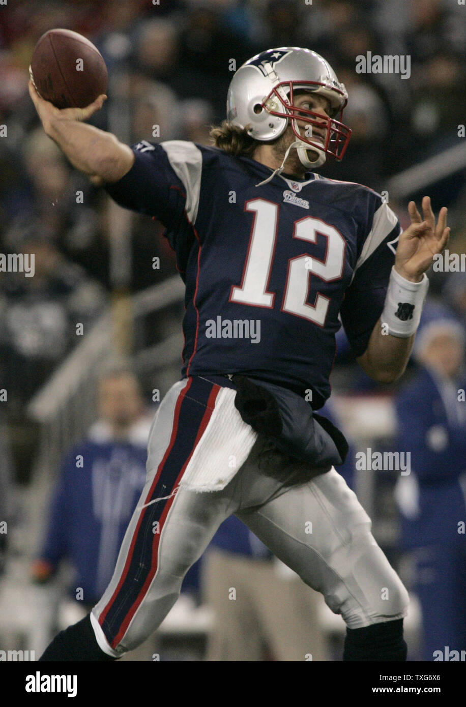 New England Patriots quarterback Tom Brady drops back for a pass in the second quarter against the Indianapolis Colts at Gillette Stadium in Foxboro, Massachusetts on November 21, 2010.    UPI/Matthew Healey Stock Photo