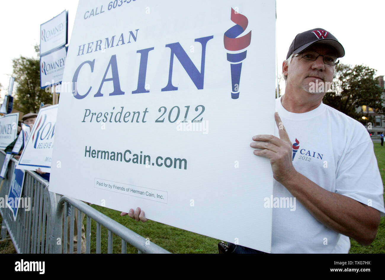Tom Walker Of Brookline New Hampshire Holds A Sign In Support Of