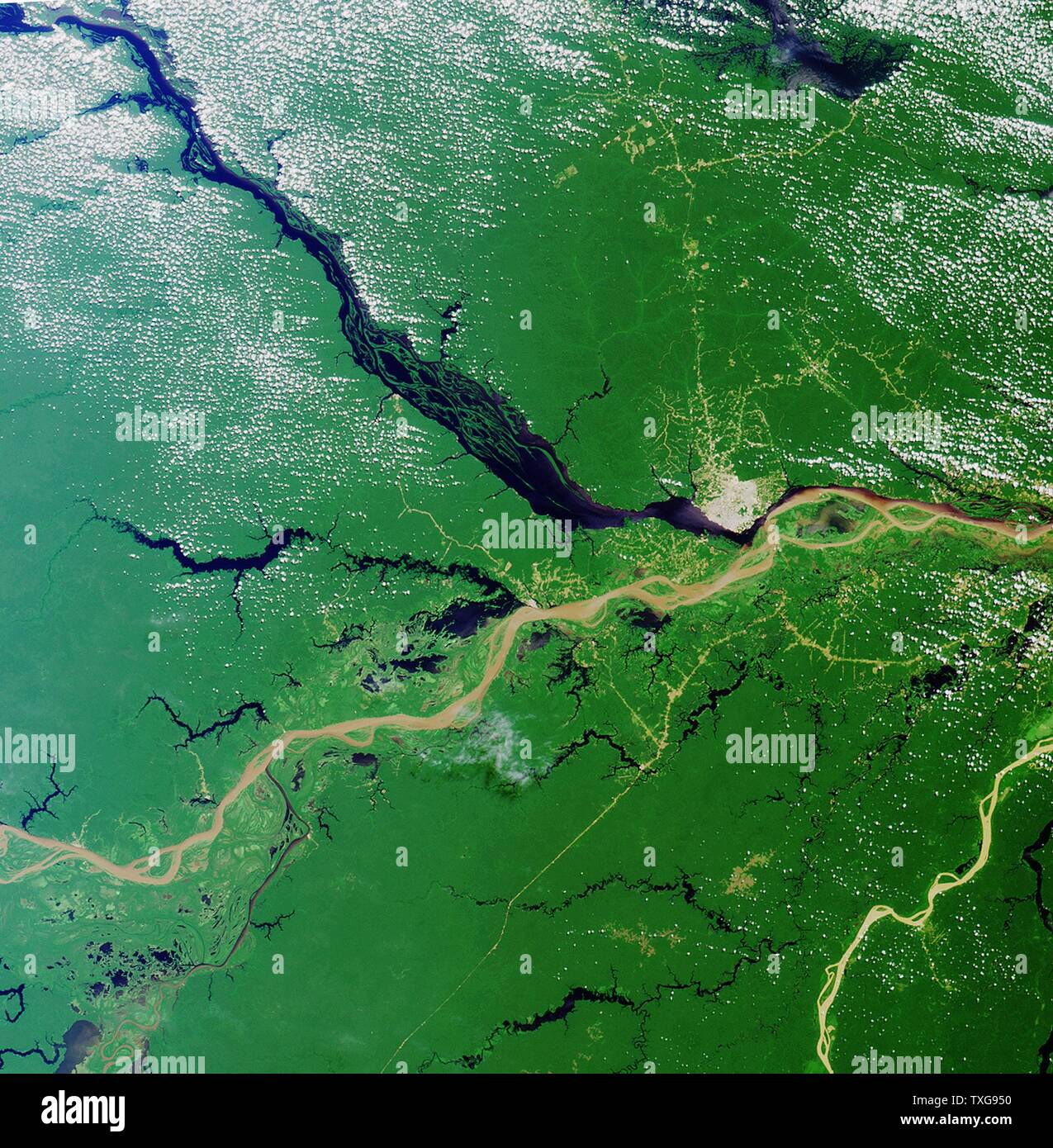 Amazon river satellite hi-res stock photography and images - Alamy