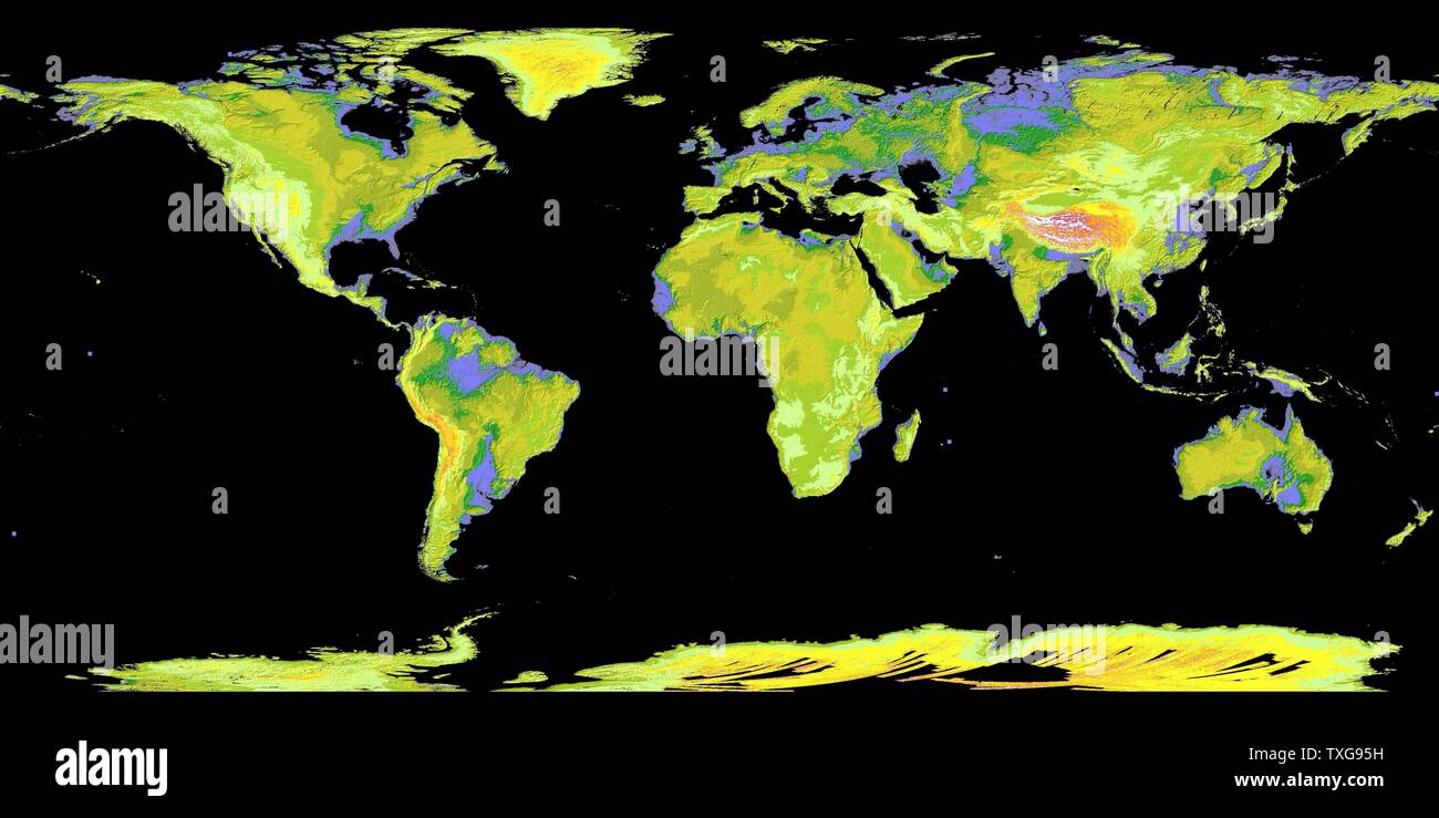World Map With Height Elevation World Map High Resolution Stock Photography And Images - Alamy