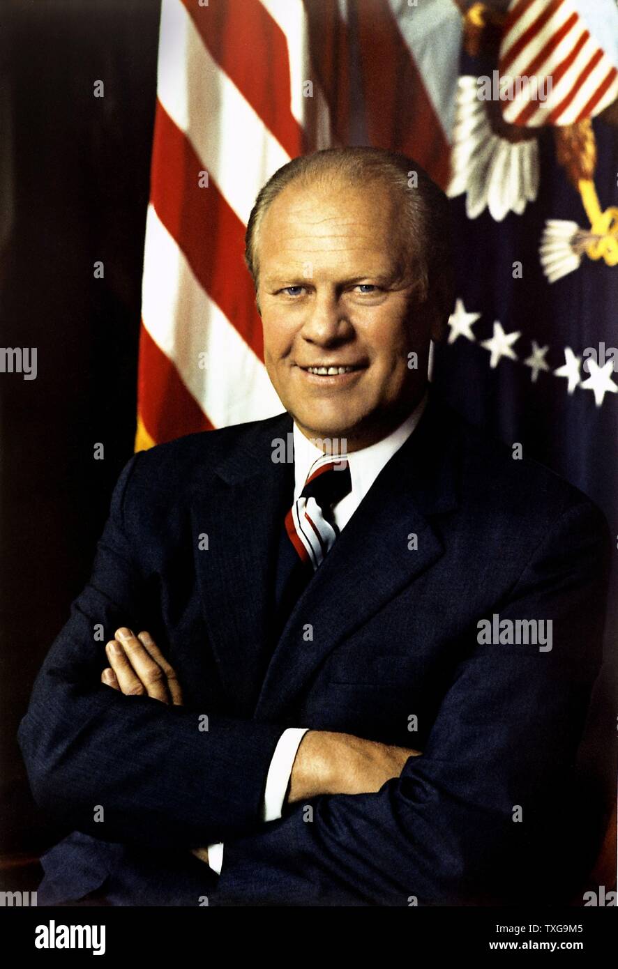 Gerald  Ford, 38th President of the United States 1974-1977. Became President on resignation of Richard Nixon Stock Photo