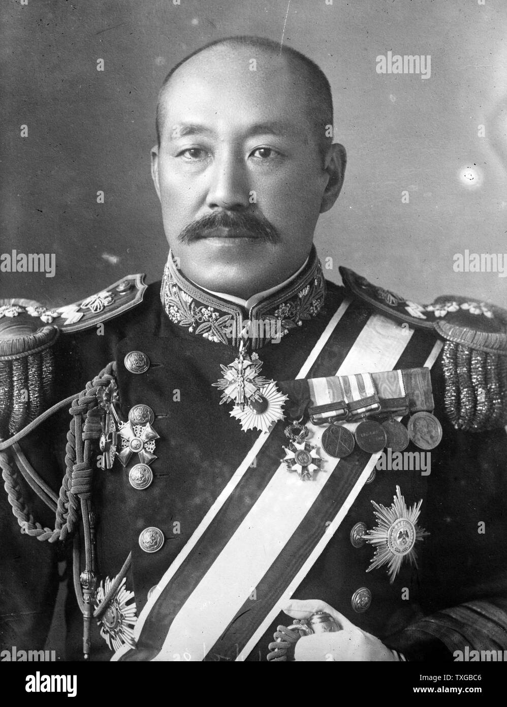 Vice Admiral Rokuro Yashiro. Photograph shows Baron Yashiro Rokuro (1860-1930), a Japanese admiral. Stock Photo