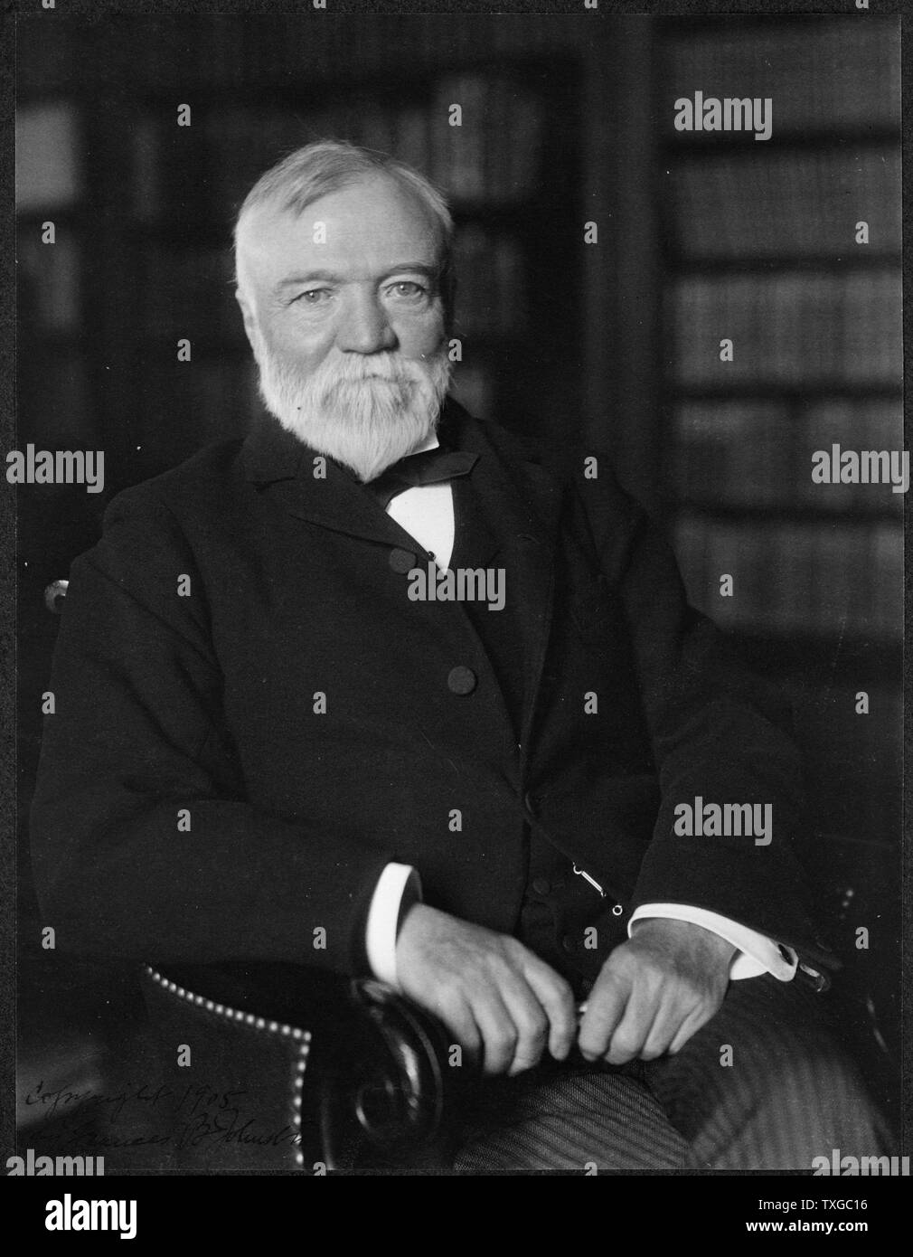 Andrew Carnegie, April 1905 Stock Photo