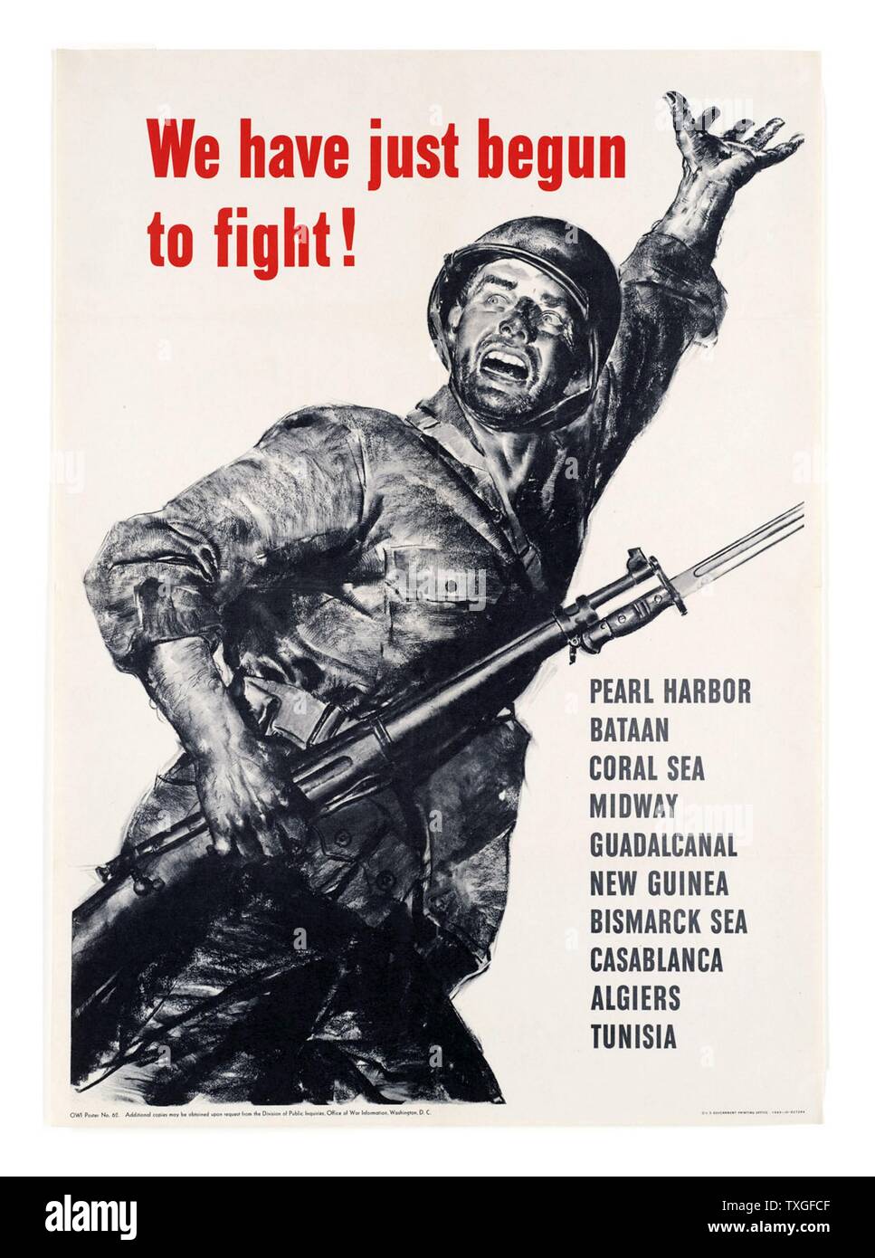 World War Two: American propaganda poster 1943 Stock Photo