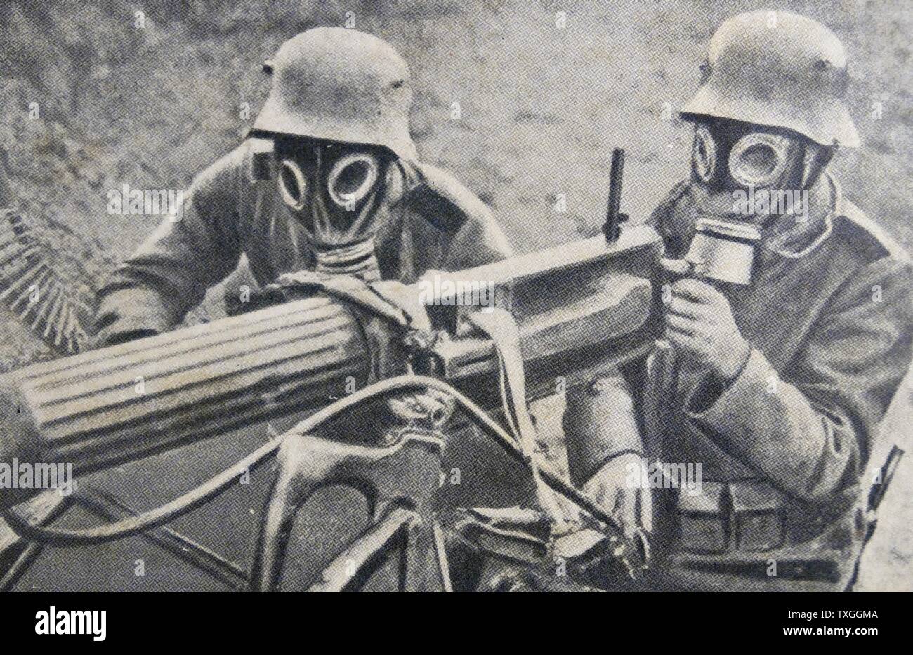 world war 1 soldiers in trenches with gas masks