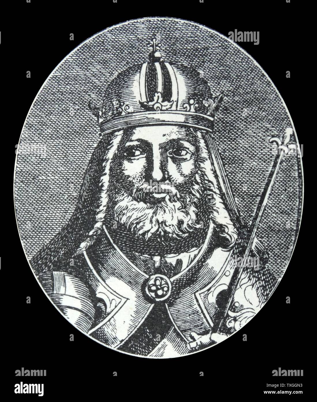 The Father of Bohemia. Charles IV, known as The Father of Bohemia for his immense service in driving his country's advance of power and prosperity. Stock Photo