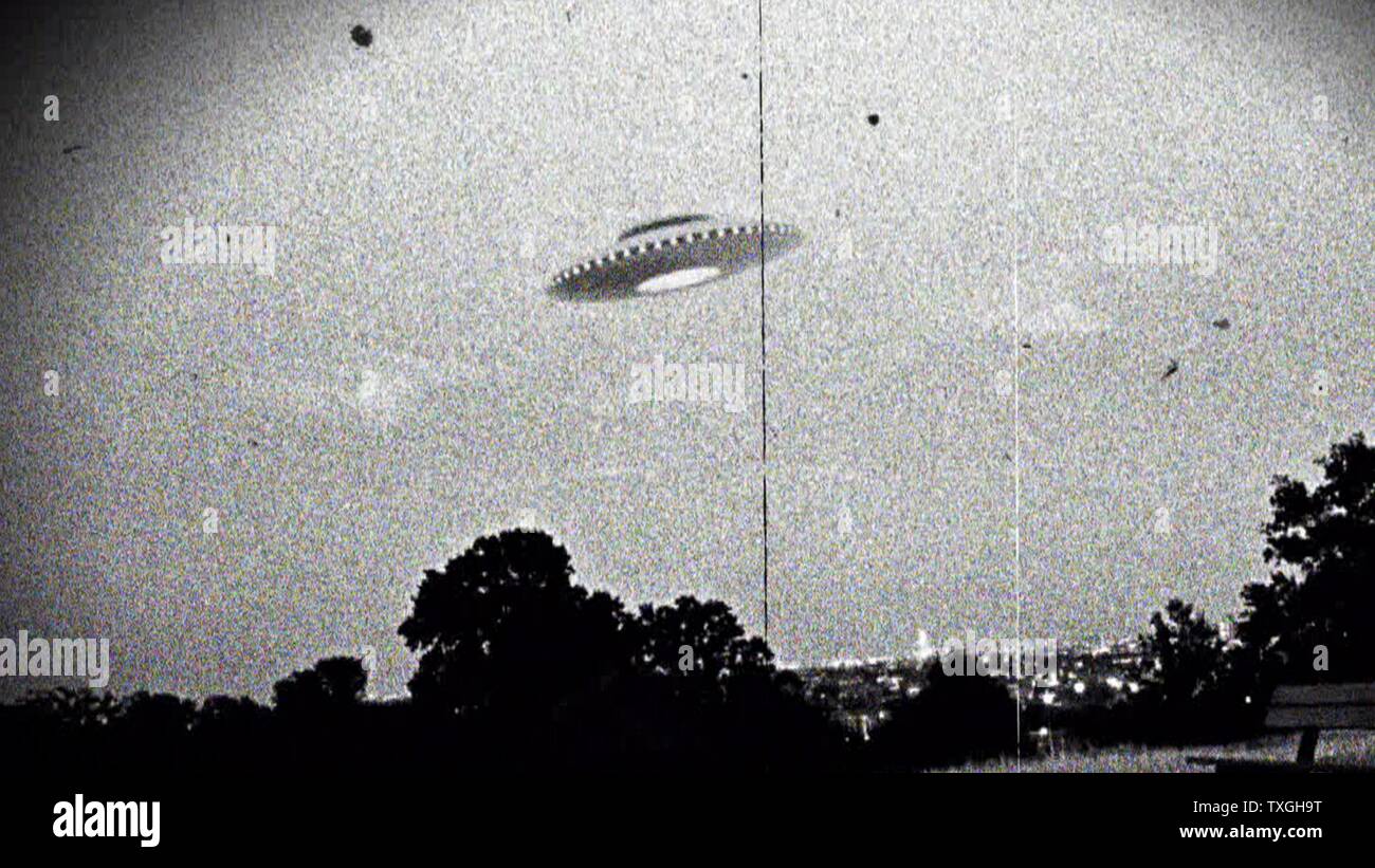 Photograph of the supposed Westall UFO encounter where more than 200 students and teachers at two Victorian state schools allegedly witnessed an unexplained flying object which descended into a nearby open wild grass field. Dated 1966 Stock Photo