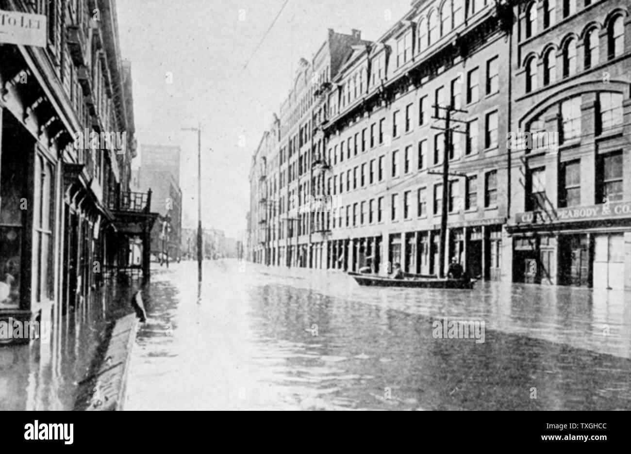 Photograph of River Street in Troy, New York, after the flooding of the