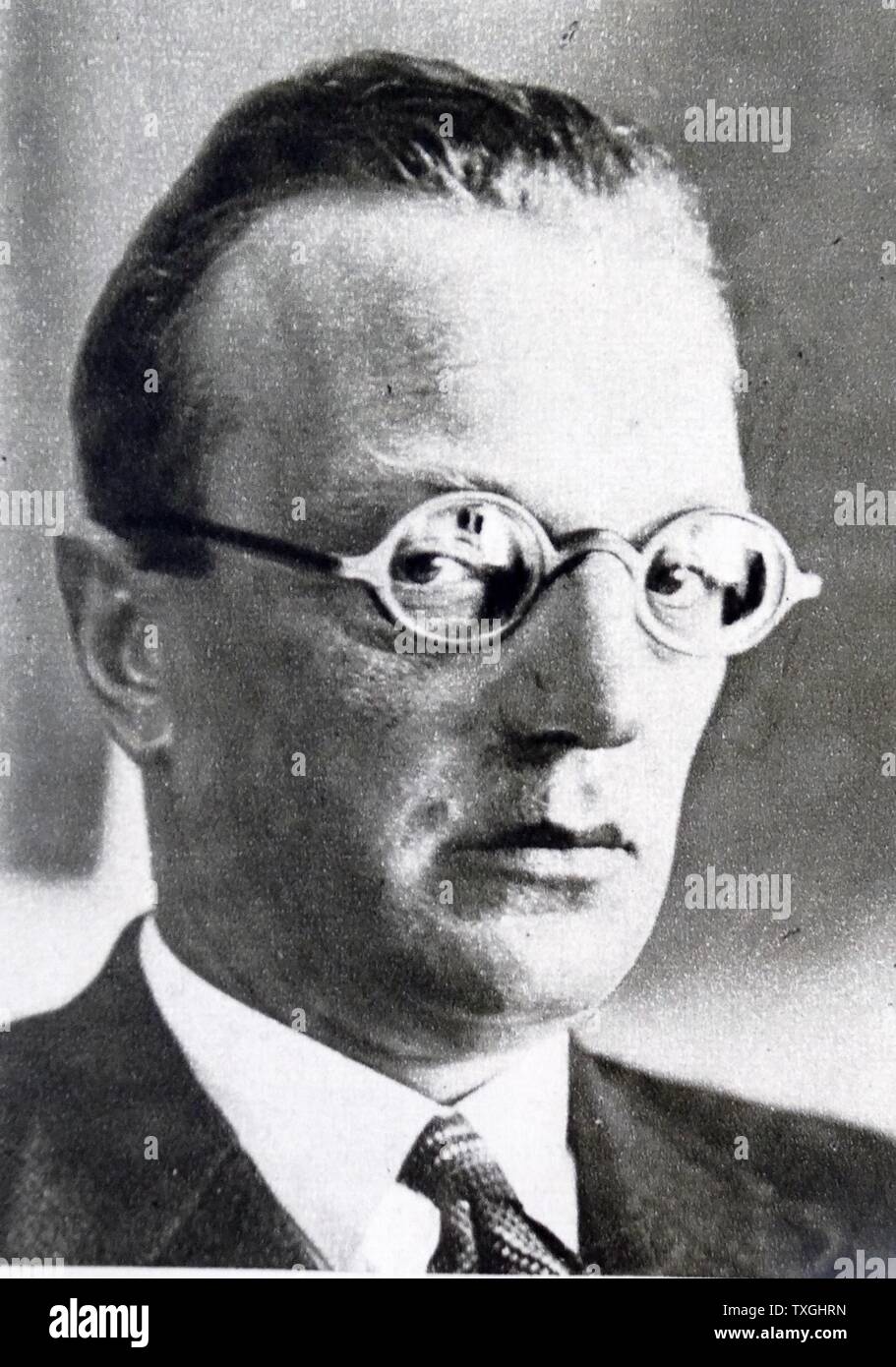 Photographic portrait of Arthur Seyss-Inquart (1892-1946) an Austrian Nazi politician who served as Chancellor of Austria and later served as the Third Reich in the General Government of Poland and as Reichskommissar in the Netherlands. Dated 20th Century Stock Photo