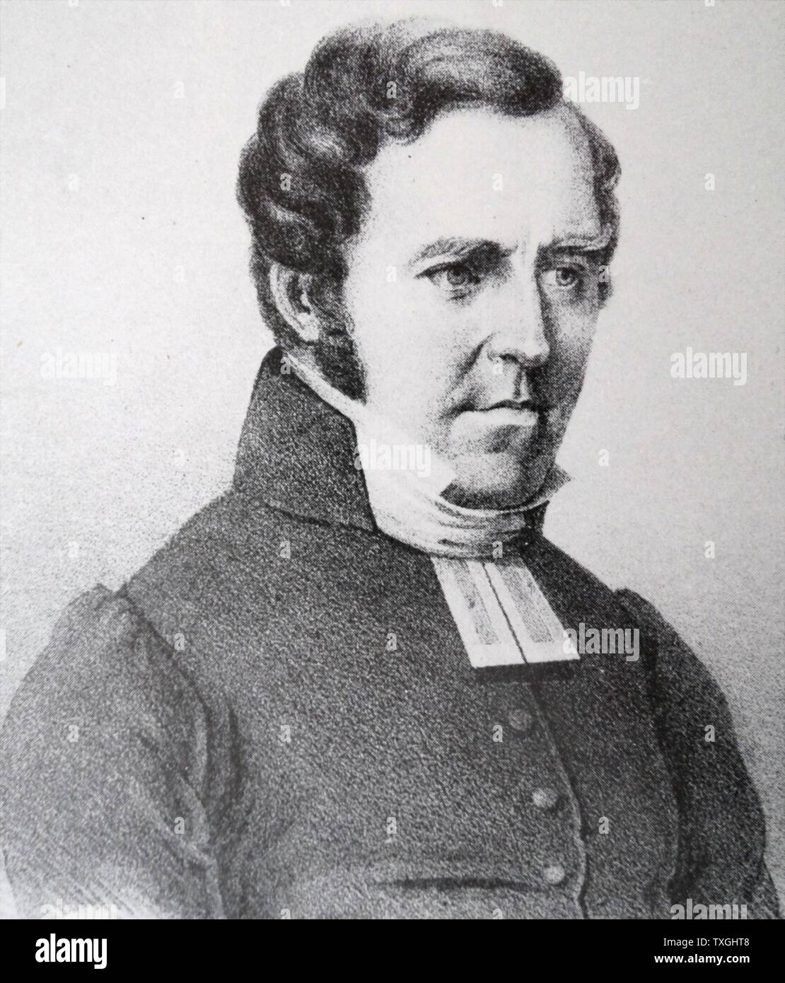 Portrait of Anders Fryxell (1795-1881) a Swedish historian. Dated 19th Century Stock Photo
