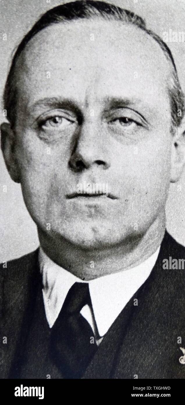 Joachim von Ribbentrop (1893 ñ 16 October 1946),  was Foreign Minister of Nazi Germany from 1938 until 1945. Stock Photo
