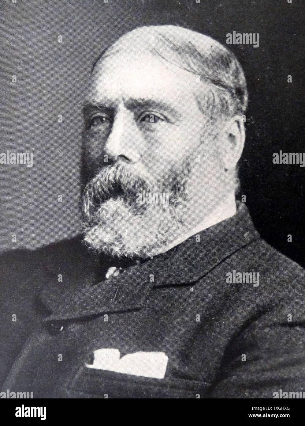 Photographic portrait of William Wills, 1st Baron Winterstoke (1830-1911) a British businessman, philanthropist and Liberal politician. Dated 20th Century Stock Photo