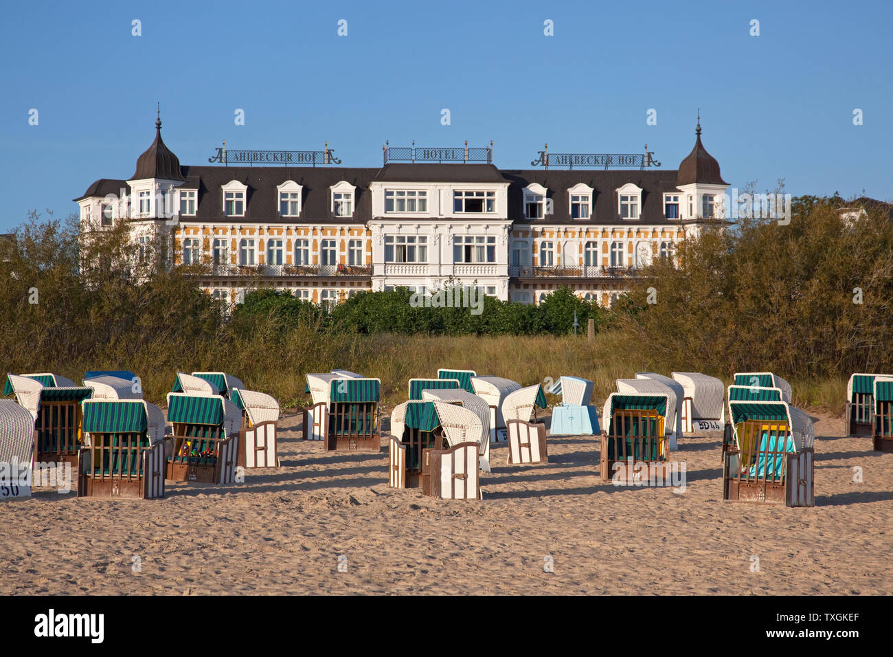 geography / travel, Germany, Mecklenburg-West Pomerania, hotel Ahlbecker yard in the Baltic sea spa A, Additional-Rights-Clearance-Info-Not-Available Stock Photo