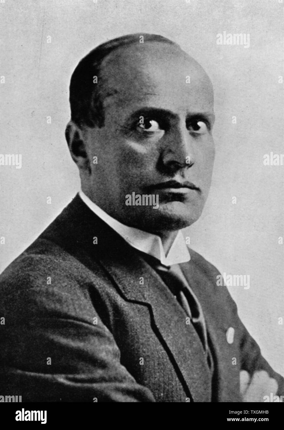 Portrait of Benito Mussolini (1883-1945), 'Il Duce', Italian fascist dictator Stock Photo