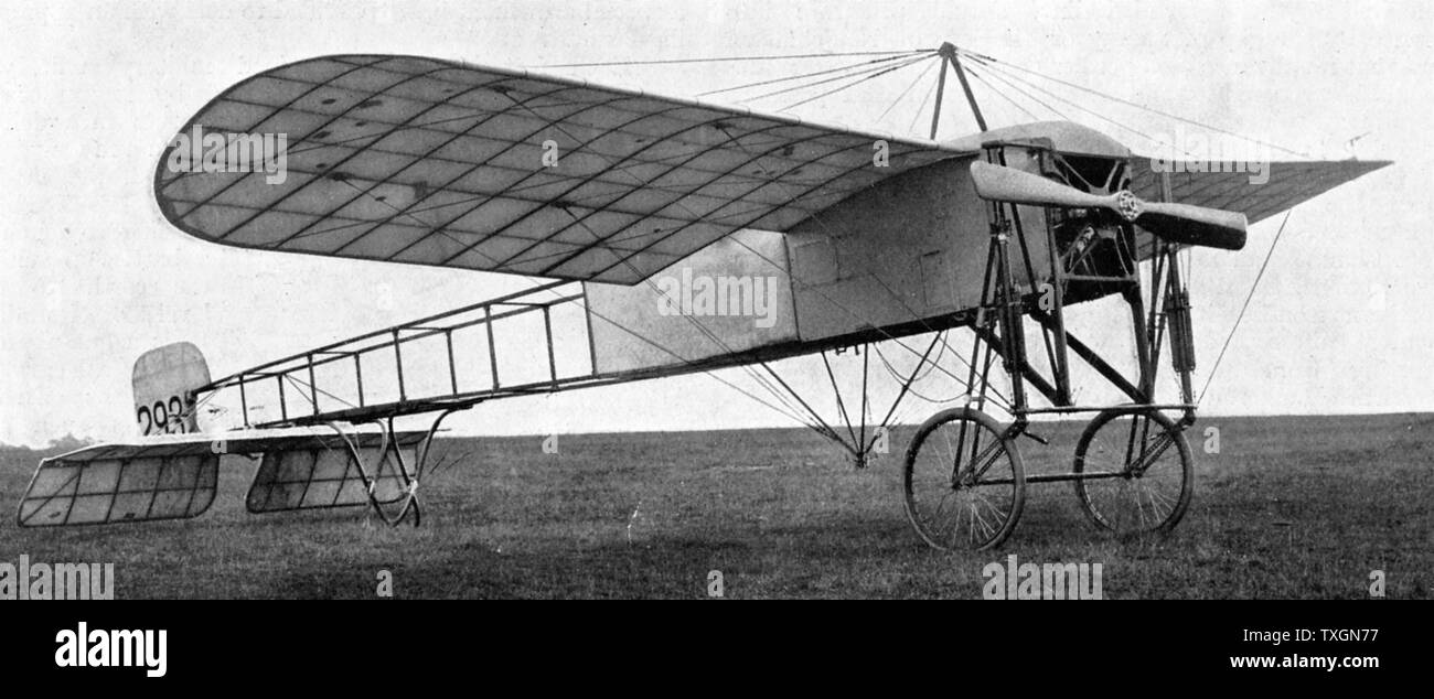 Bleriot monoplane used by the British army: 1914 Stock Photo