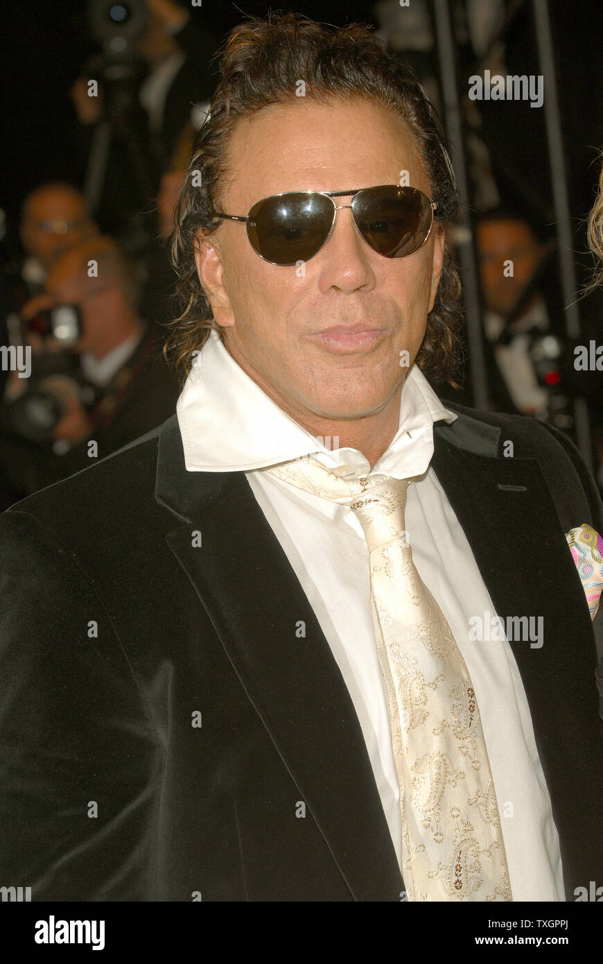 Actor Micky Rourke arrives at the Palais des Festivals for the gala ...