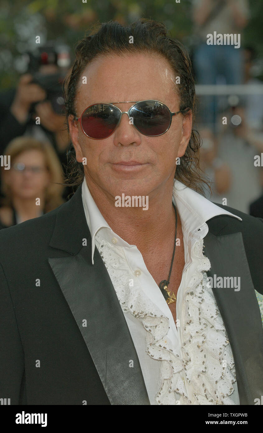 Mickey Rourke Concert Mickey Rourke arrives at the Palais des Festivals for the gala ...