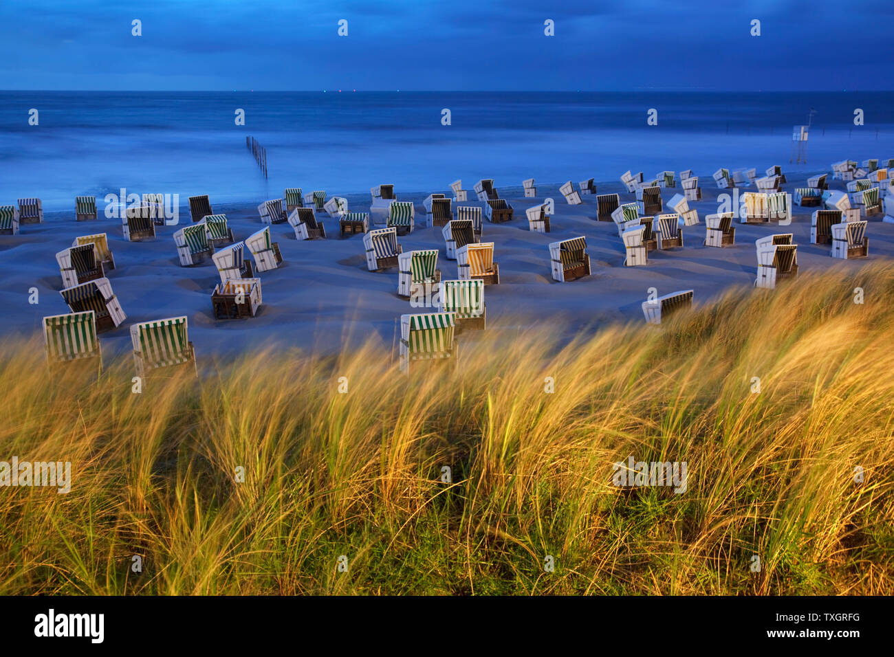 geography / travel, Germany, Lower Saxony, beach on the isle Wangerooge, East Frisian Islands, Additional-Rights-Clearance-Info-Not-Available Stock Photo