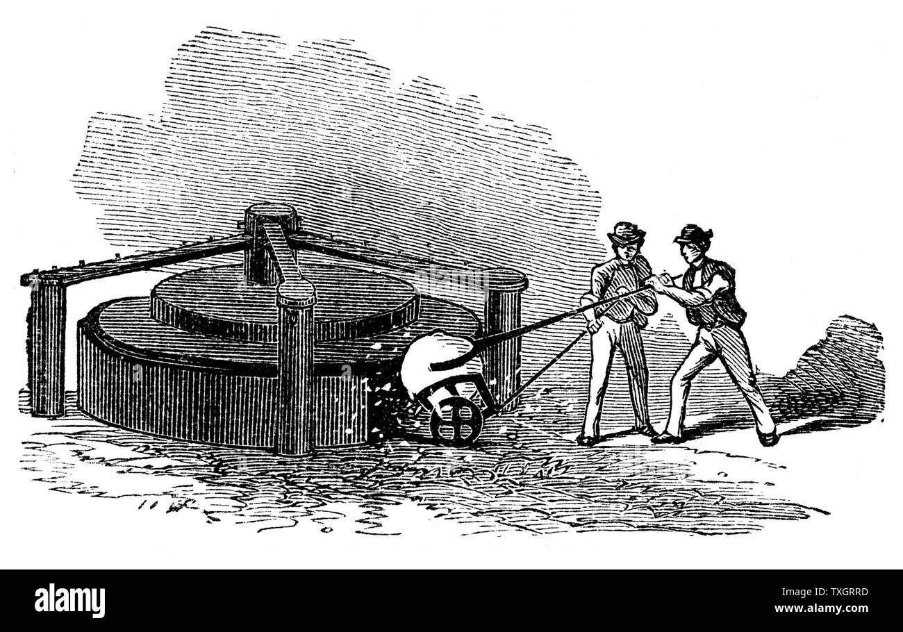 Putting Ball Of White Hot Iron Into A Rotary Squeezer To Remove The Slag And Cinder And Force The Metal Into The Shape Of A Cylinder Or Bloom Phoenix Iron And Bridge Works