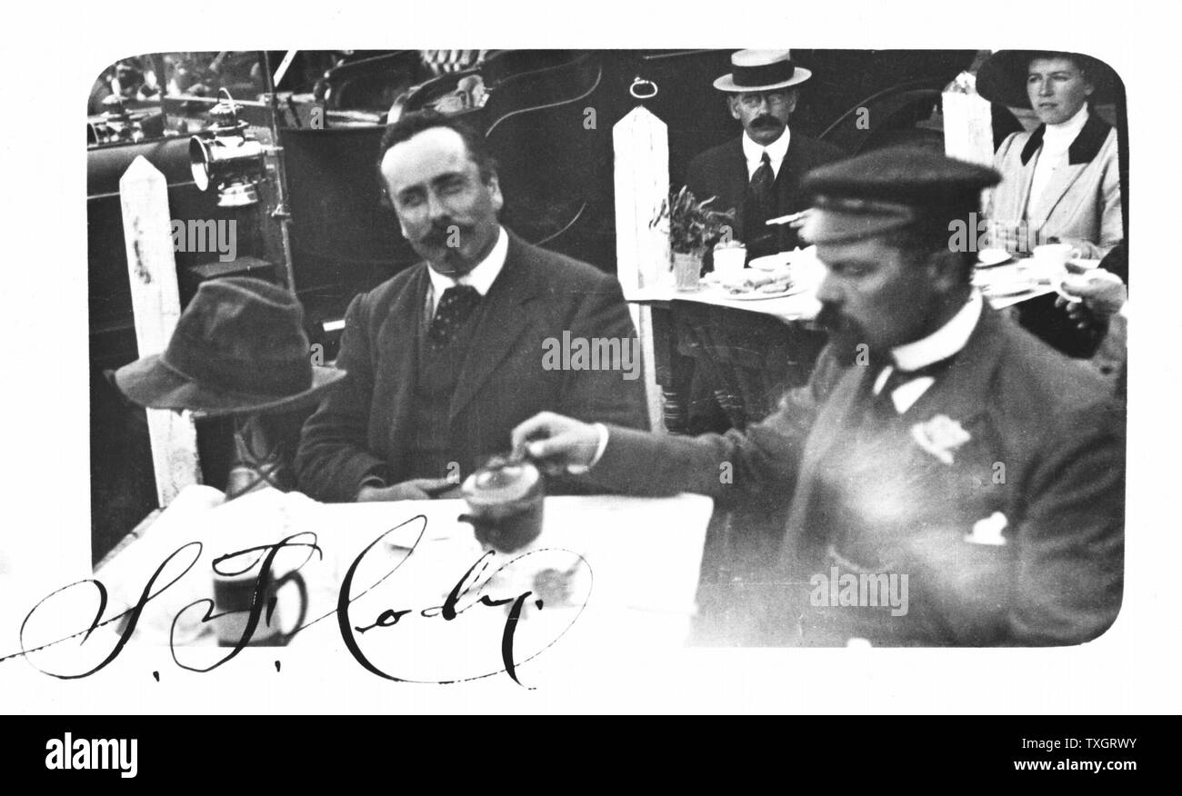 Samuel Franklin Cody (1862-1913), facing camera. American-born British ...