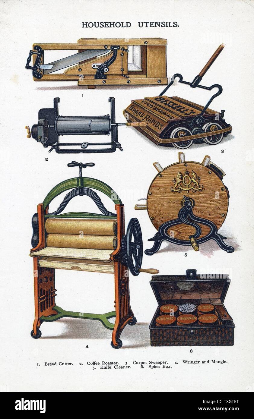 Balayeuse De Tapis Vintage Bissell Cyco, Bois Chêne, Roulements D'origine, Michigan, USA