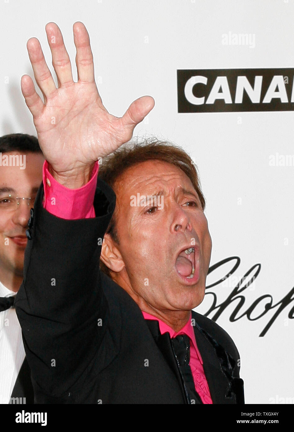 Singer Sir Cliff Richard arrives at the amfAR Cinema Against AIDS 2008 gala taking place during the 61st Annual Cannes Film Festival near Cannes, France on May 22, 2008.   The event raises funds for AIDS research.   (UPI Photo/David Silpa) Stock Photo