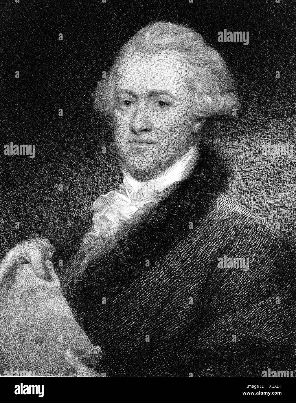 William herschel and the uranus Black and White Stock Photos