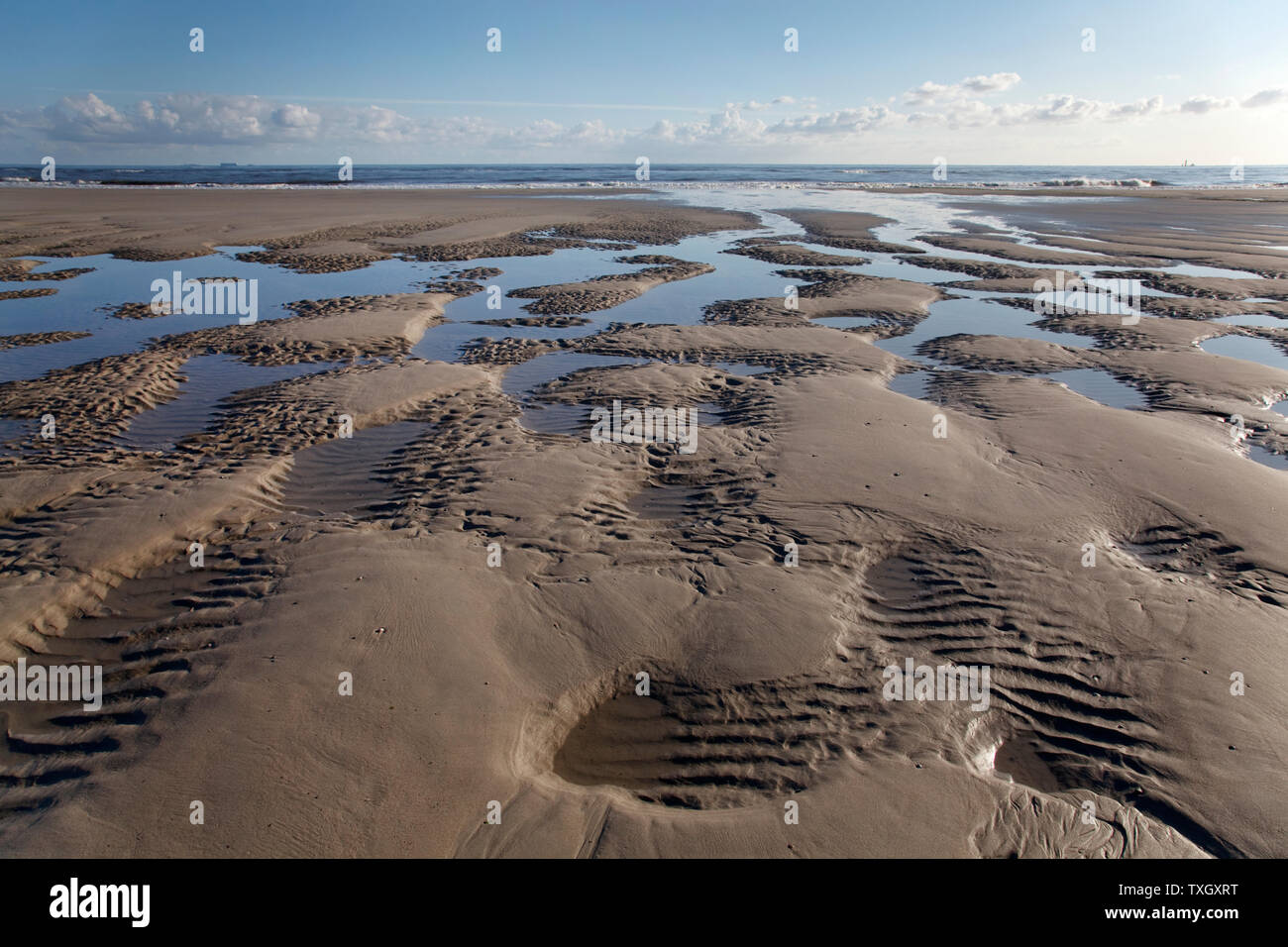 geography / travel, Germany, Lower Saxony, beach at ebb, Wangerooge Isle, East Frisian Islands, Additional-Rights-Clearance-Info-Not-Available Stock Photo
