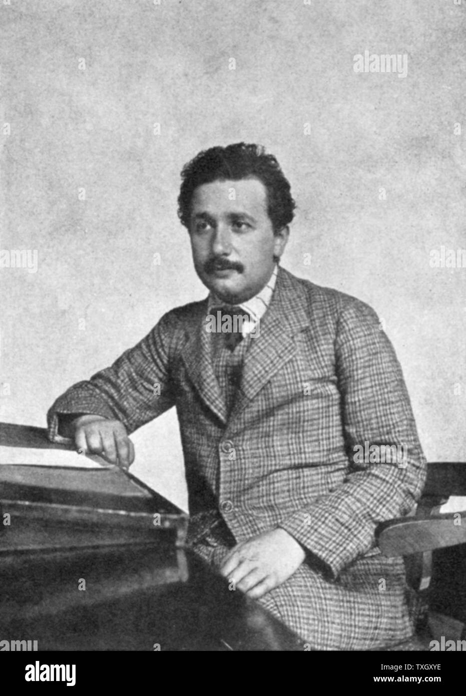 Albert Einstein (1879-1955) German-Swiss mathematician, Relativity Einstein in 1905 Stock Photo