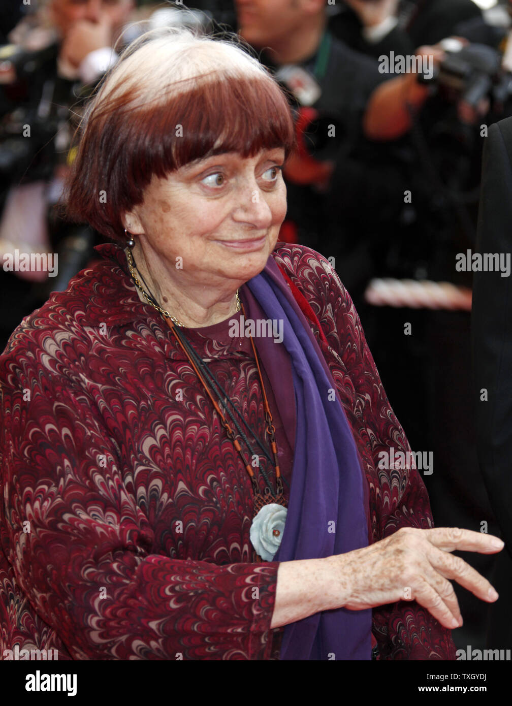 Director Agnes Varda arrives on the red carpet before a screening of