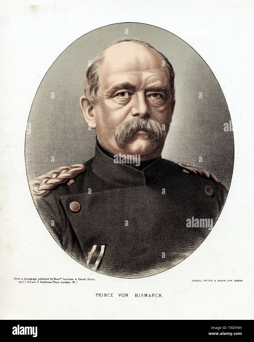 Otto von Bismarck (181598) German (Prussian) statesman. Tinted