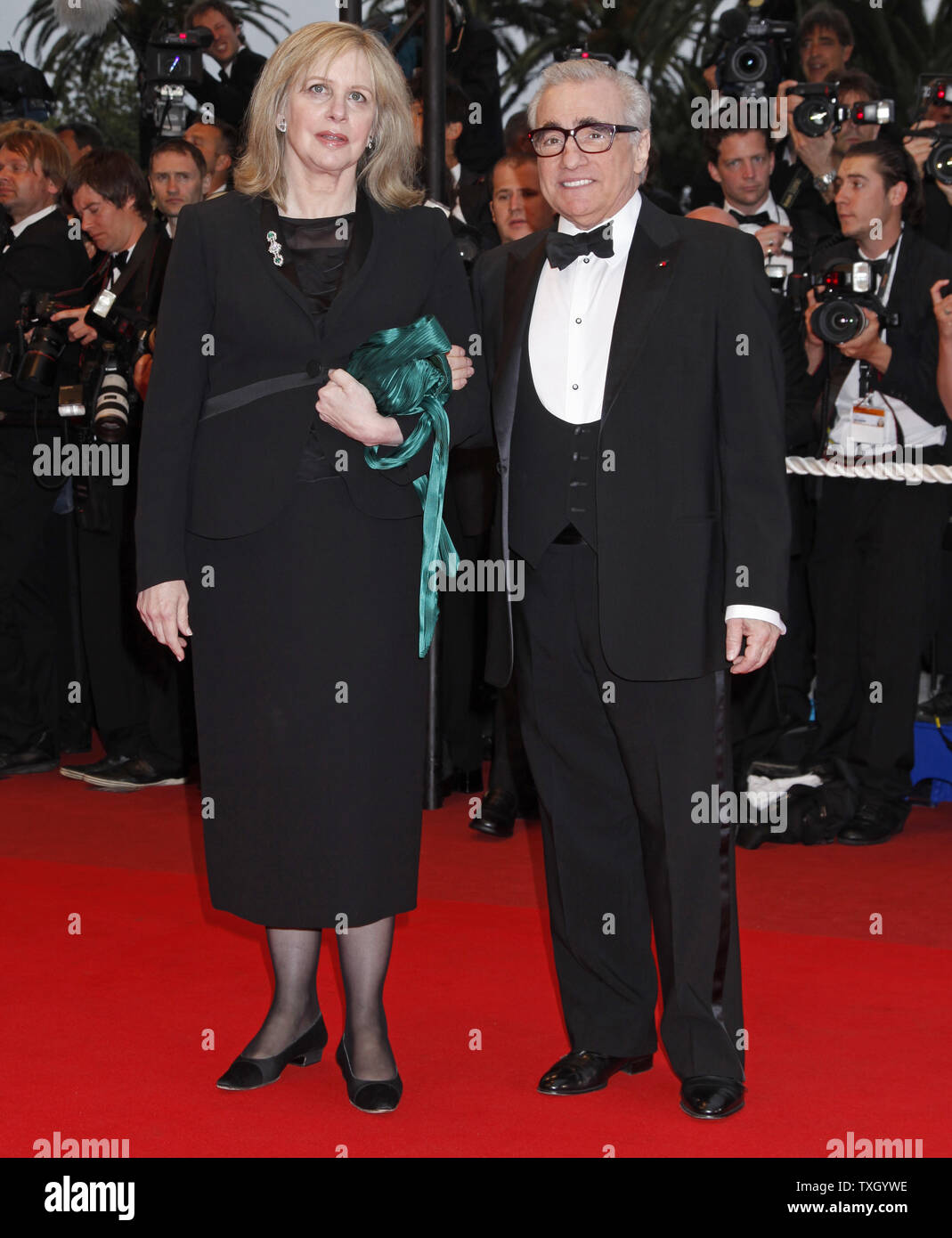Director Martin Scorsese and his wife Helen Morris arrive on the red carpet before a screening of the film 'Bright Star' at the 62nd annual Cannes Film Festival in Cannes, France on May 15, 2009.   (UPI Photo/David Silpa) Stock Photo