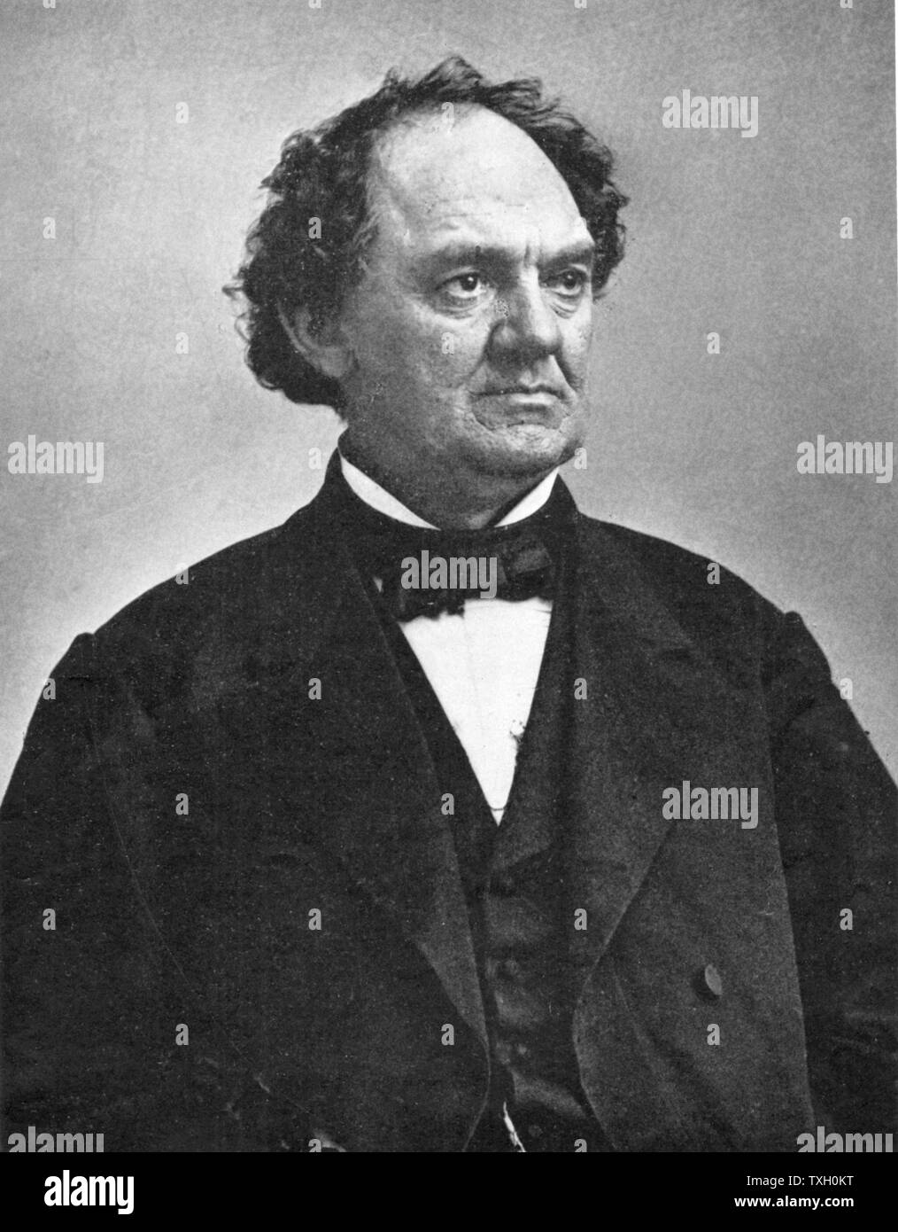 Phineas Taylor Barnum (1810-1891) American showman; co-founder of Barnum and Bailey circus. Engraving published London 1864 Stock Photo