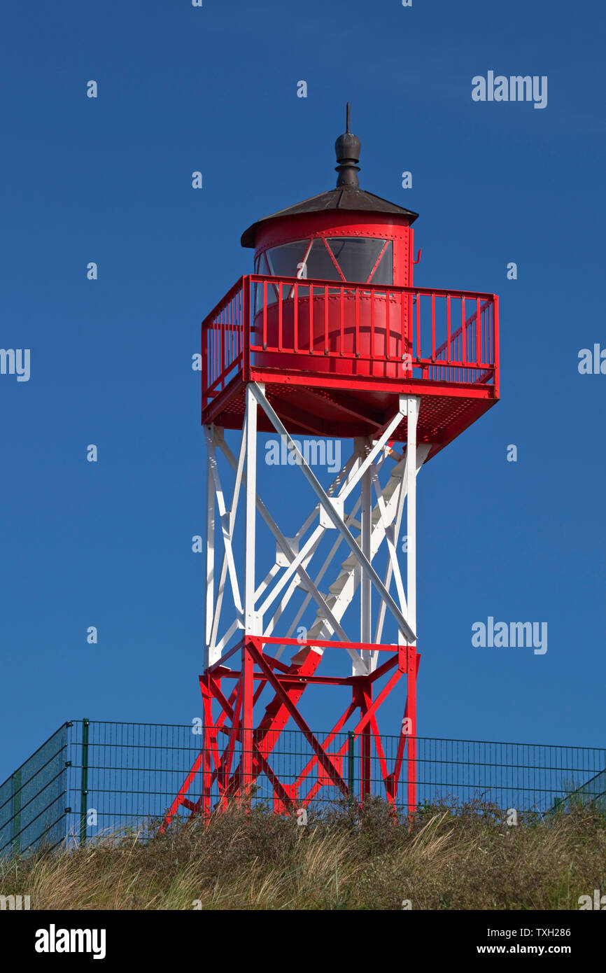geography / travel, Germany, Lower Saxony, sector light at southern beach on isle Borkum, East Frisian, Additional-Rights-Clearance-Info-Not-Available Stock Photo