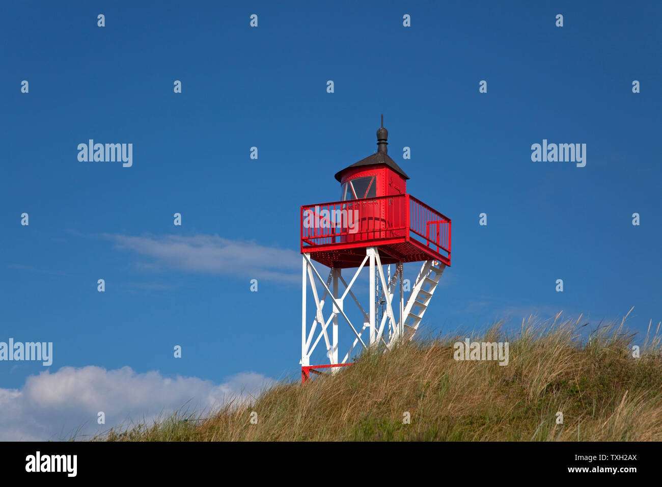 geography / travel, Germany, Lower Saxony, sector light at southern beach on isle Borkum, East Frisian, Additional-Rights-Clearance-Info-Not-Available Stock Photo